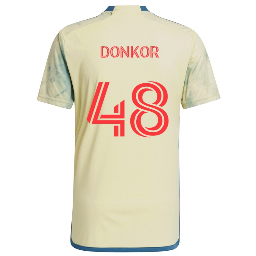 Vaikiškas Ronald Donkor #48 Geltona Raudona Mėlyna Namų Marškinėliai 2024/25 T-Shirt