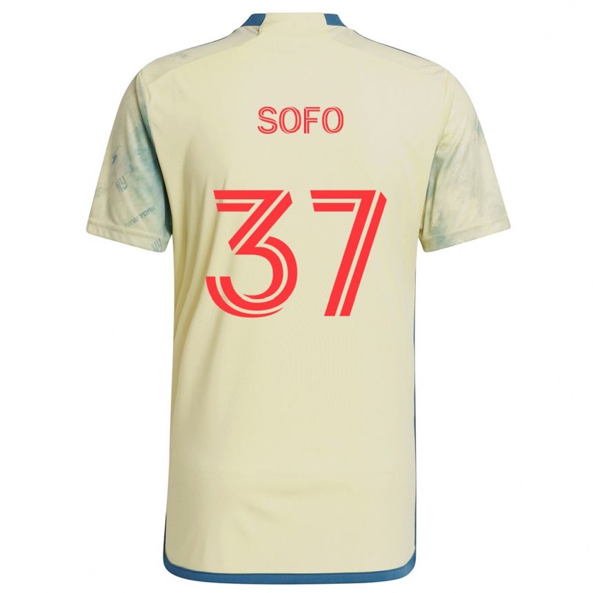 Vaikiškas Mohammed Sofo #37 Geltona Raudona Mėlyna Namų Marškinėliai 2024/25 T-Shirt