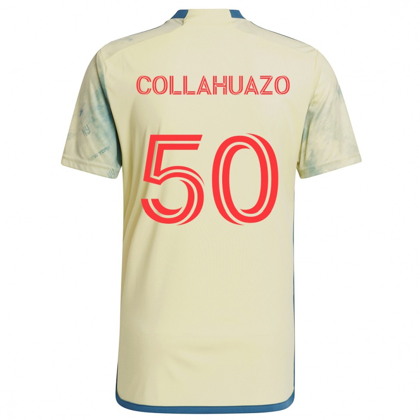 Vaikiškas Jair Collahuazo #50 Geltona Raudona Mėlyna Namų Marškinėliai 2024/25 T-Shirt