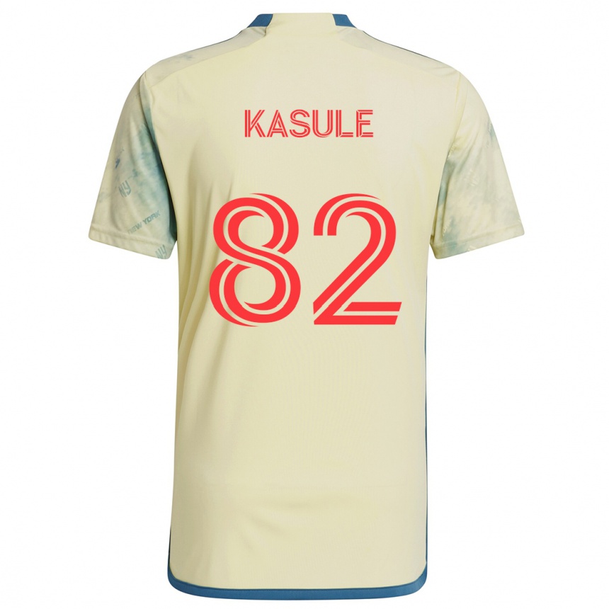 Vaikiškas Ibrahim Kasule #82 Geltona Raudona Mėlyna Namų Marškinėliai 2024/25 T-Shirt