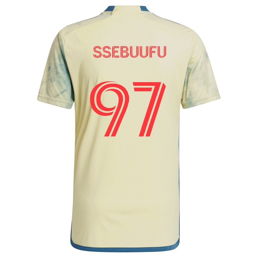 Vaikiškas Frank Ssebuufu #97 Geltona Raudona Mėlyna Namų Marškinėliai 2024/25 T-Shirt