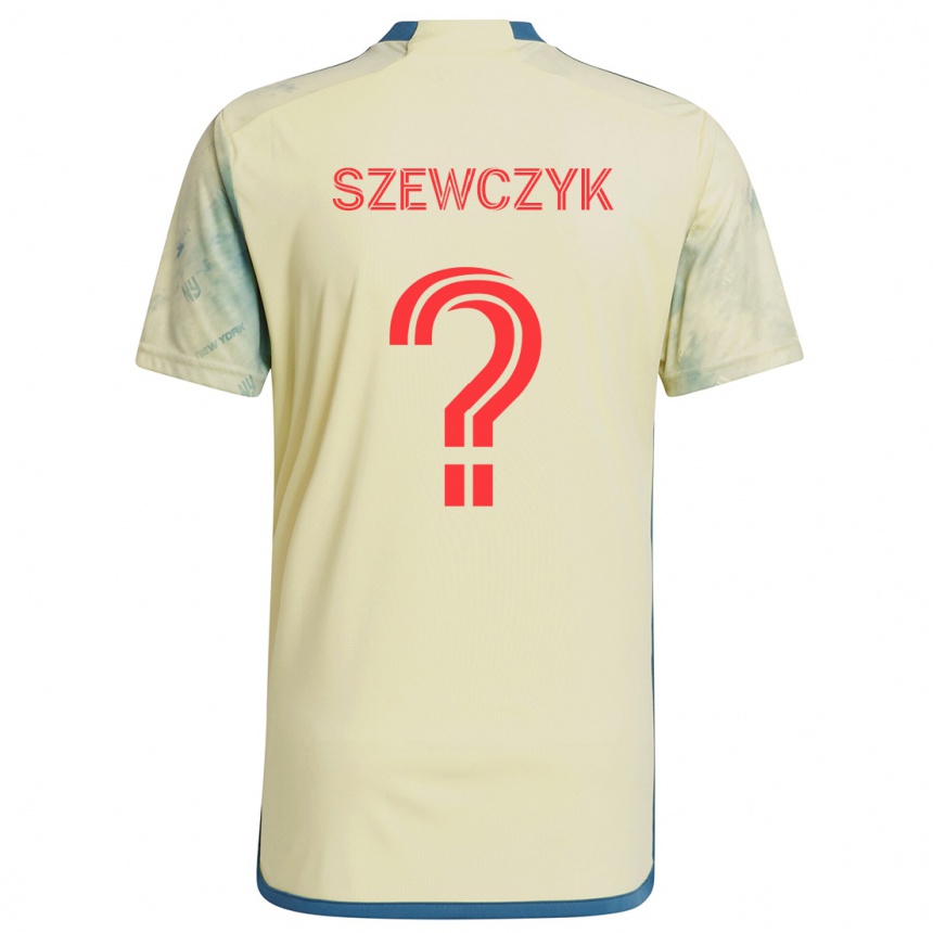 Vaikiškas Tobias Szewczyk #0 Geltona Raudona Mėlyna Namų Marškinėliai 2024/25 T-Shirt