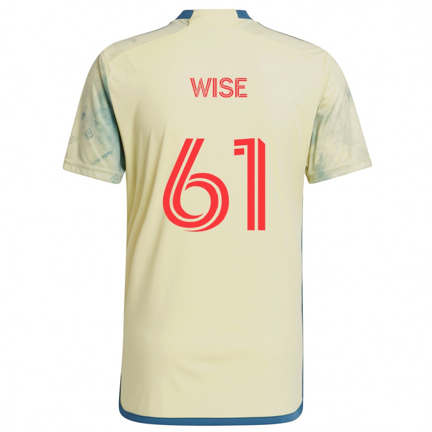 Vaikiškas Henry Wise #61 Geltona Raudona Mėlyna Namų Marškinėliai 2024/25 T-Shirt