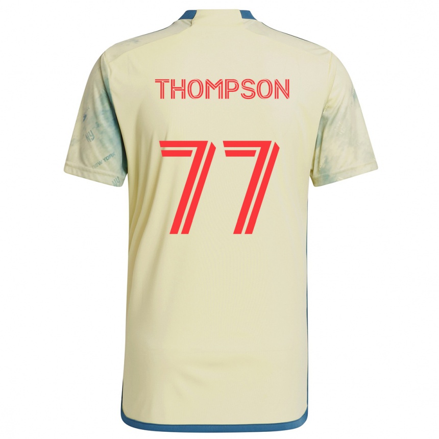 Vaikiškas Amos Shapiro-Thompson #77 Geltona Raudona Mėlyna Namų Marškinėliai 2024/25 T-Shirt