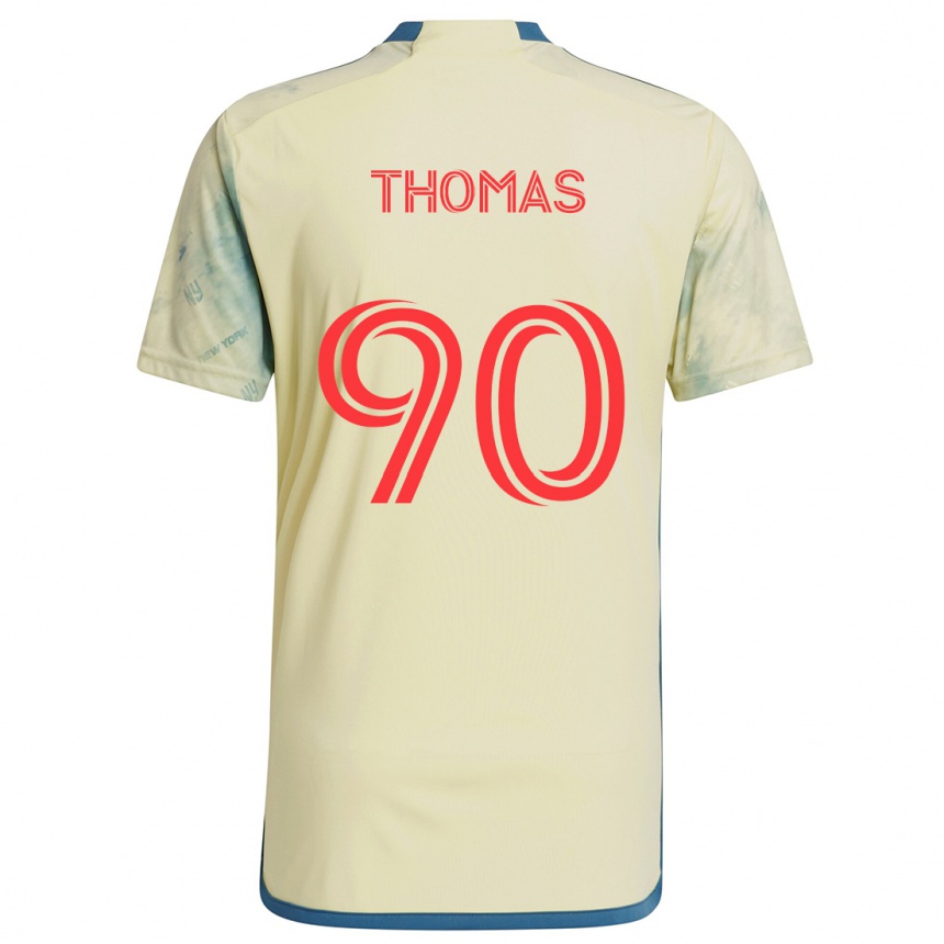 Vaikiškas Oladayo Thomas #90 Geltona Raudona Mėlyna Namų Marškinėliai 2024/25 T-Shirt