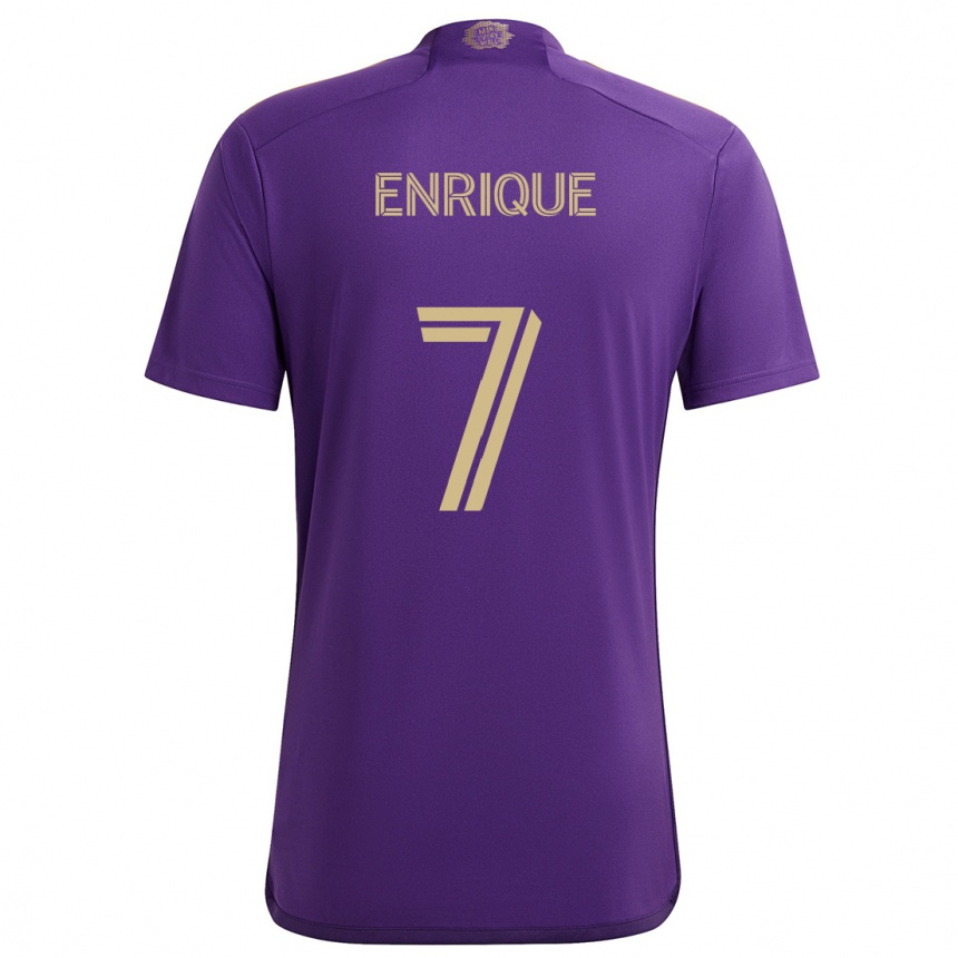 Vaikiškas Ramiro Enrique #7 Violetinė Geltona Namų Marškinėliai 2024/25 T-Shirt