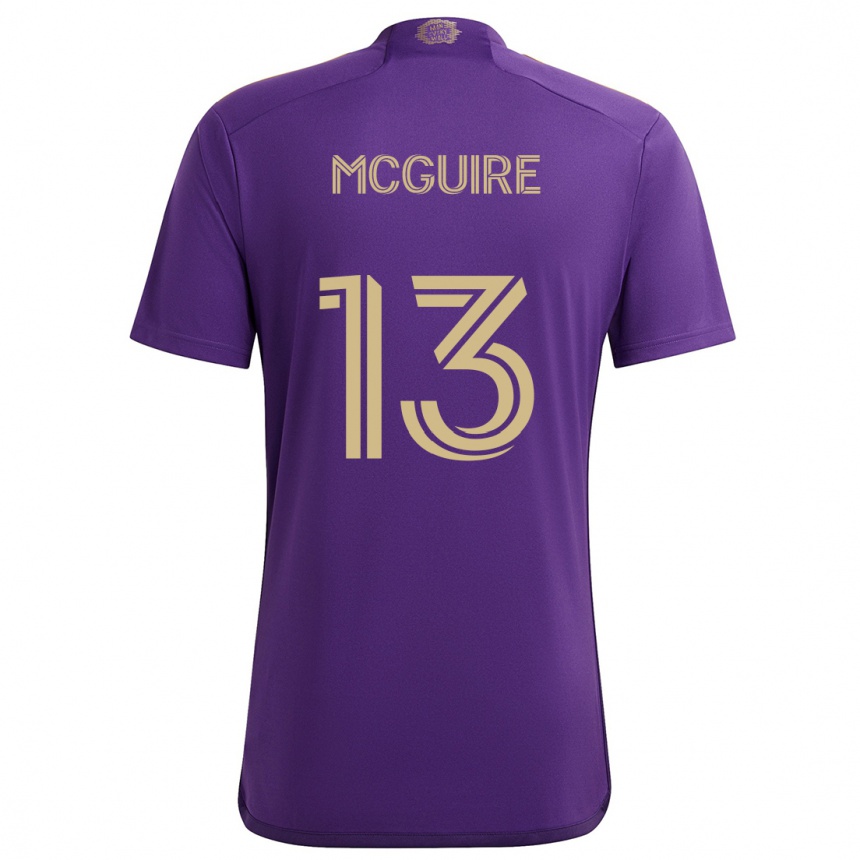 Vaikiškas Duncan Mcguire #13 Violetinė Geltona Namų Marškinėliai 2024/25 T-Shirt