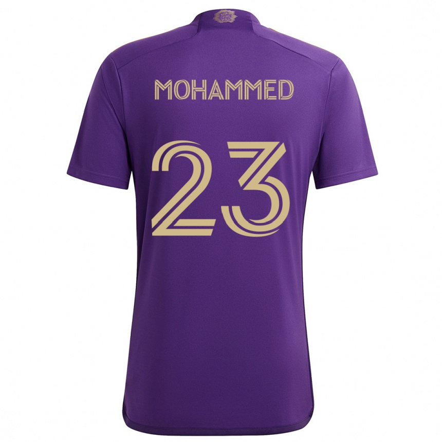 Vaikiškas Shak Mohammed #23 Violetinė Geltona Namų Marškinėliai 2024/25 T-Shirt