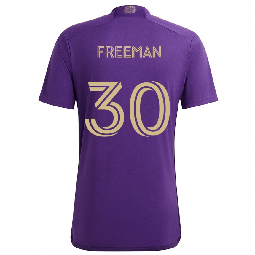 Vaikiškas Alex Freeman #30 Violetinė Geltona Namų Marškinėliai 2024/25 T-Shirt