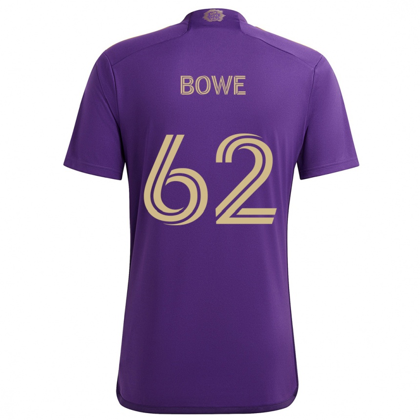 Vaikiškas Thomas Bowe #62 Violetinė Geltona Namų Marškinėliai 2024/25 T-Shirt