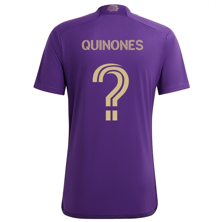 Vaikiškas Lucas Quiñones #0 Violetinė Geltona Namų Marškinėliai 2024/25 T-Shirt