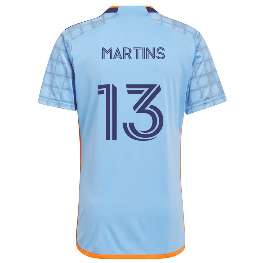 Vaikiškas Thiago Martins #13 Mėlyna Oranžinė Namų Marškinėliai 2024/25 T-Shirt