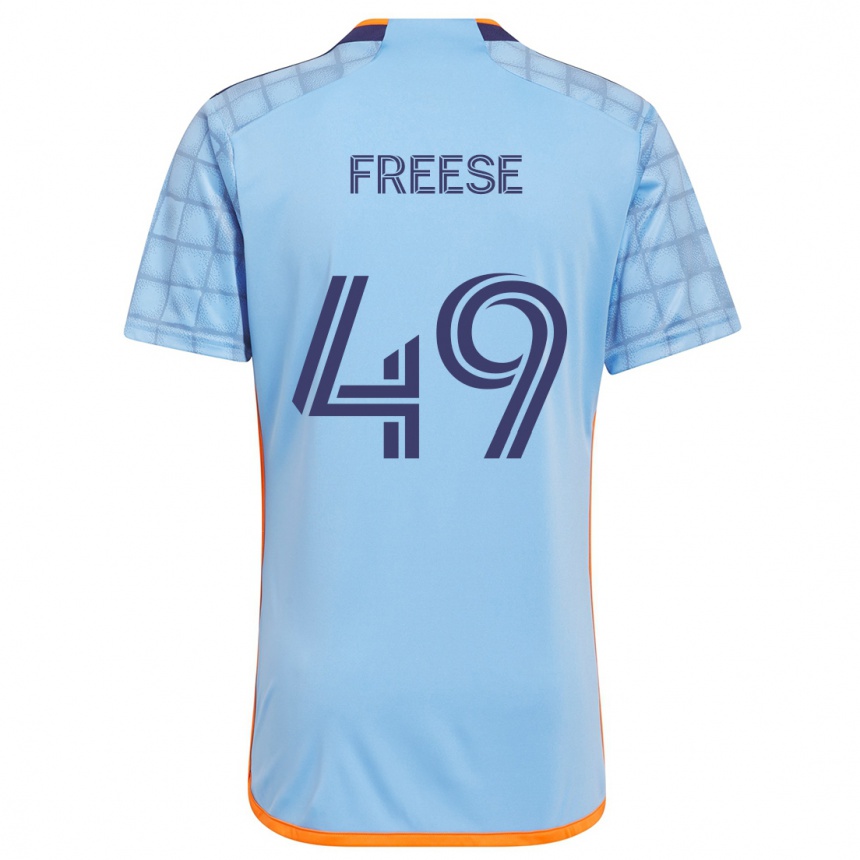 Vaikiškas Matt Freese #49 Mėlyna Oranžinė Namų Marškinėliai 2024/25 T-Shirt