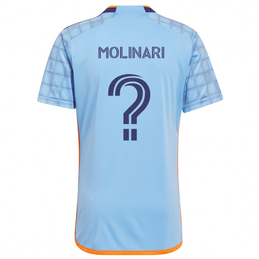 Vaikiškas Peter Molinari #0 Mėlyna Oranžinė Namų Marškinėliai 2024/25 T-Shirt