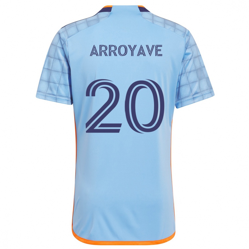 Vaikiškas Jacob Arroyave #20 Mėlyna Oranžinė Namų Marškinėliai 2024/25 T-Shirt