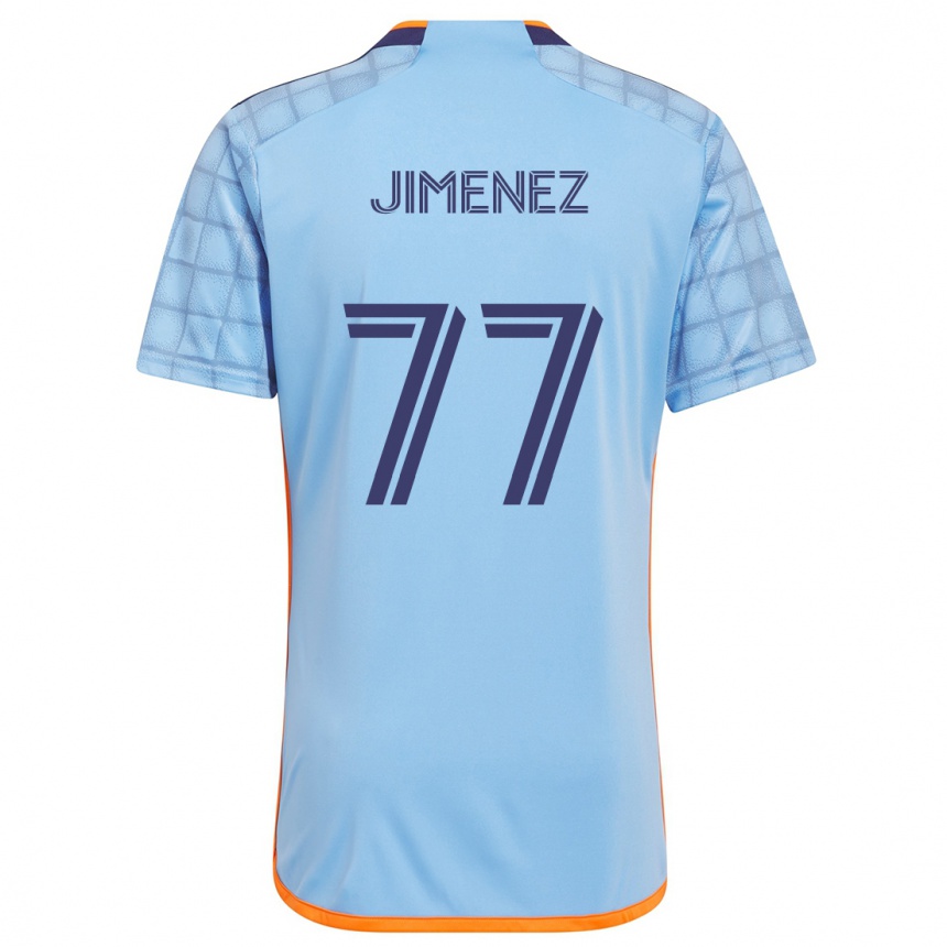 Vaikiškas Jonathan Jiménez #77 Mėlyna Oranžinė Namų Marškinėliai 2024/25 T-Shirt