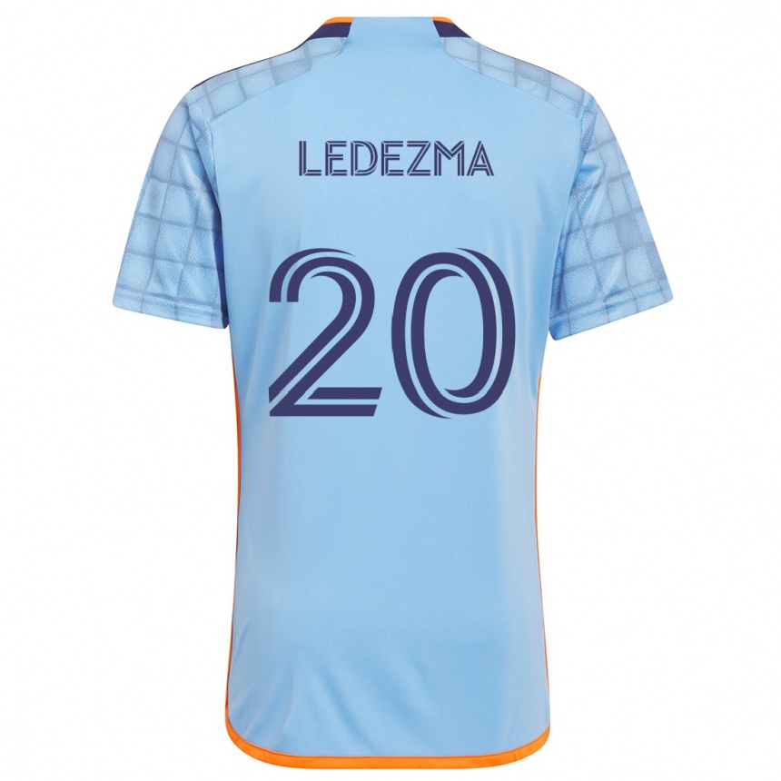 Vaikiškas Richard Ledezma #20 Mėlyna Oranžinė Namų Marškinėliai 2024/25 T-Shirt