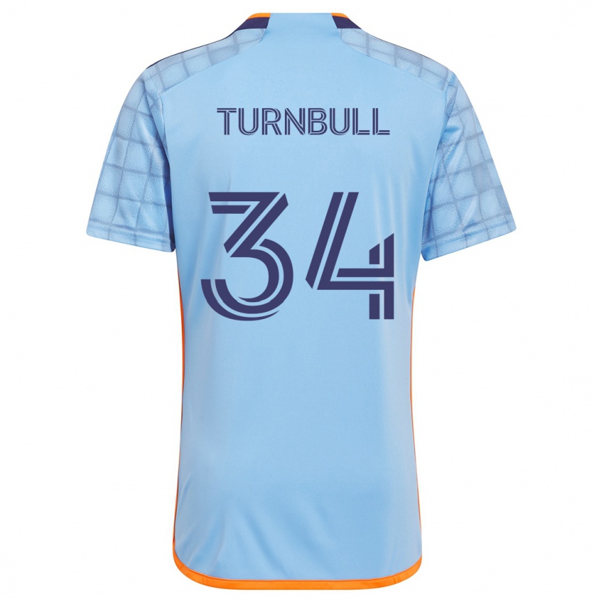 Vaikiškas Stephen Turnbull #34 Mėlyna Oranžinė Namų Marškinėliai 2024/25 T-Shirt