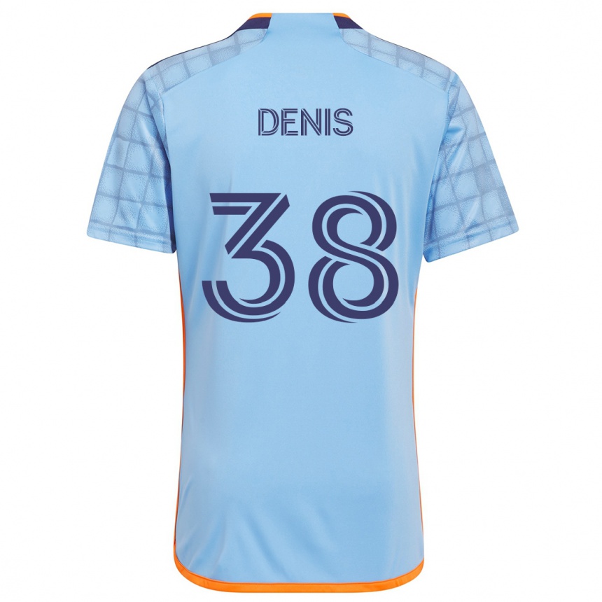 Vaikiškas John Denis #38 Mėlyna Oranžinė Namų Marškinėliai 2024/25 T-Shirt