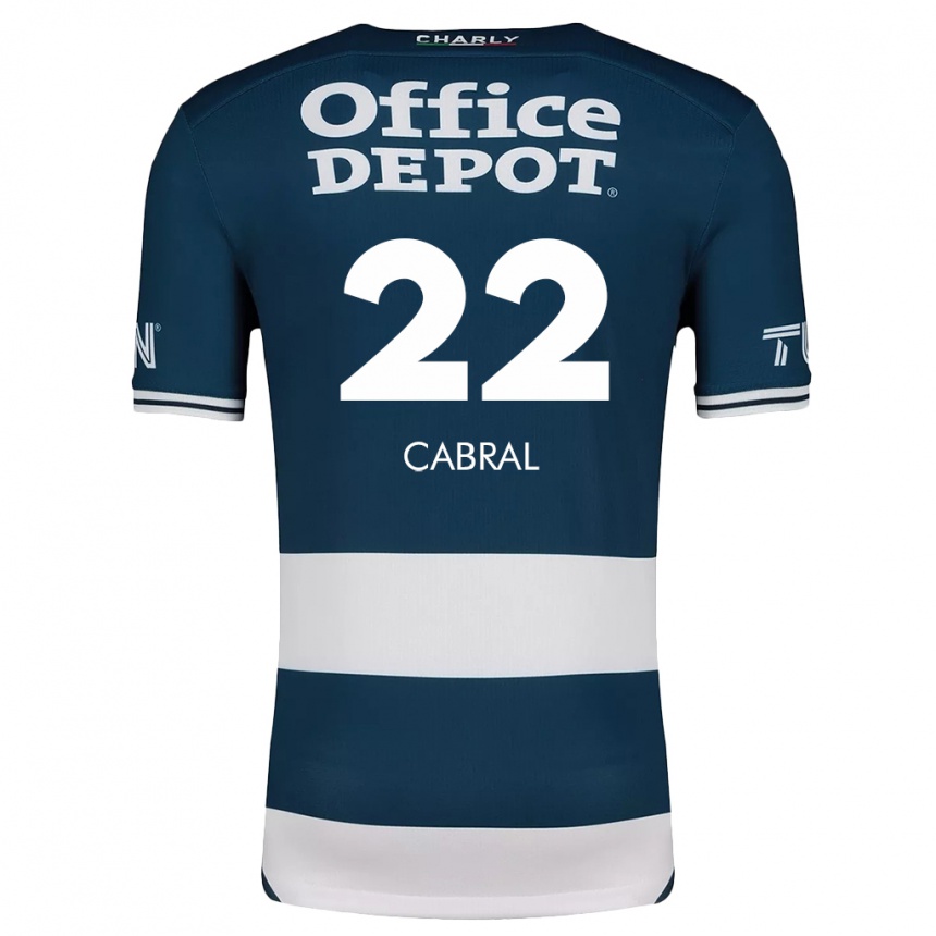 Vaikiškas Gustavo Cabral #22 Mėlyna Balta Namų Marškinėliai 2024/25 T-Shirt