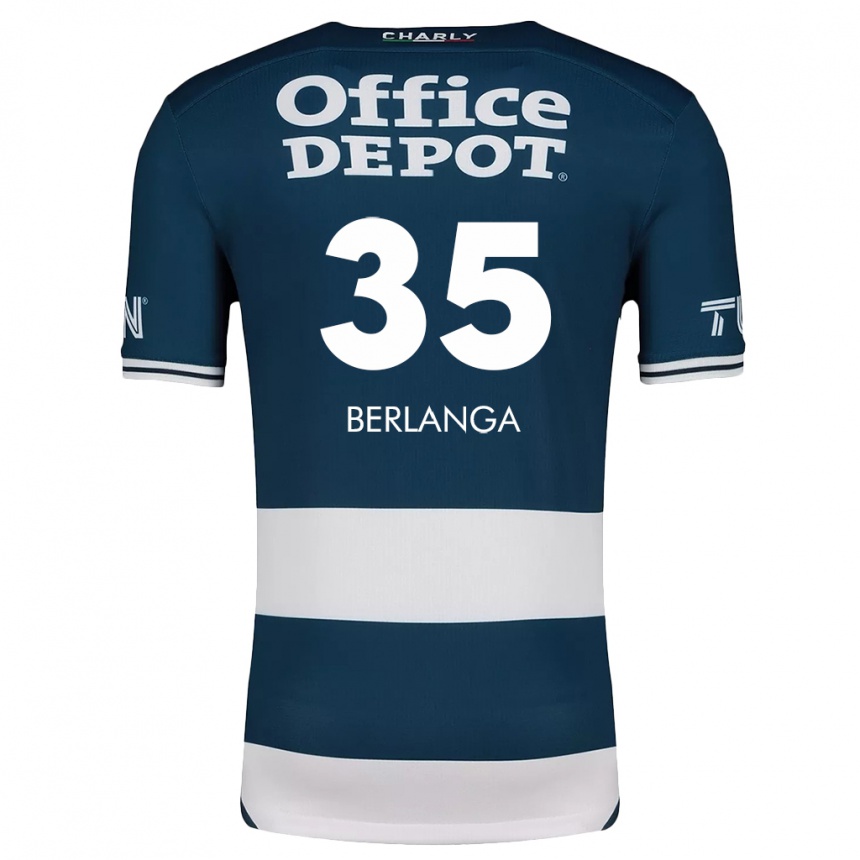 Vaikiškas Jorge Berlanga #35 Mėlyna Balta Namų Marškinėliai 2024/25 T-Shirt