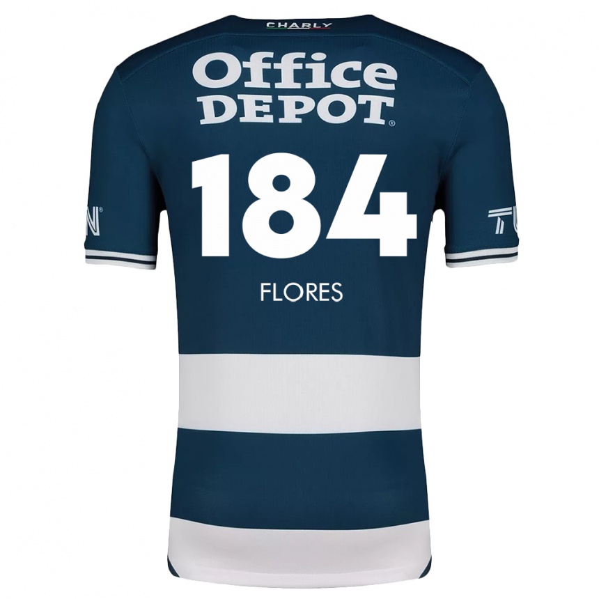 Vaikiškas Jason Flores #184 Mėlyna Balta Namų Marškinėliai 2024/25 T-Shirt