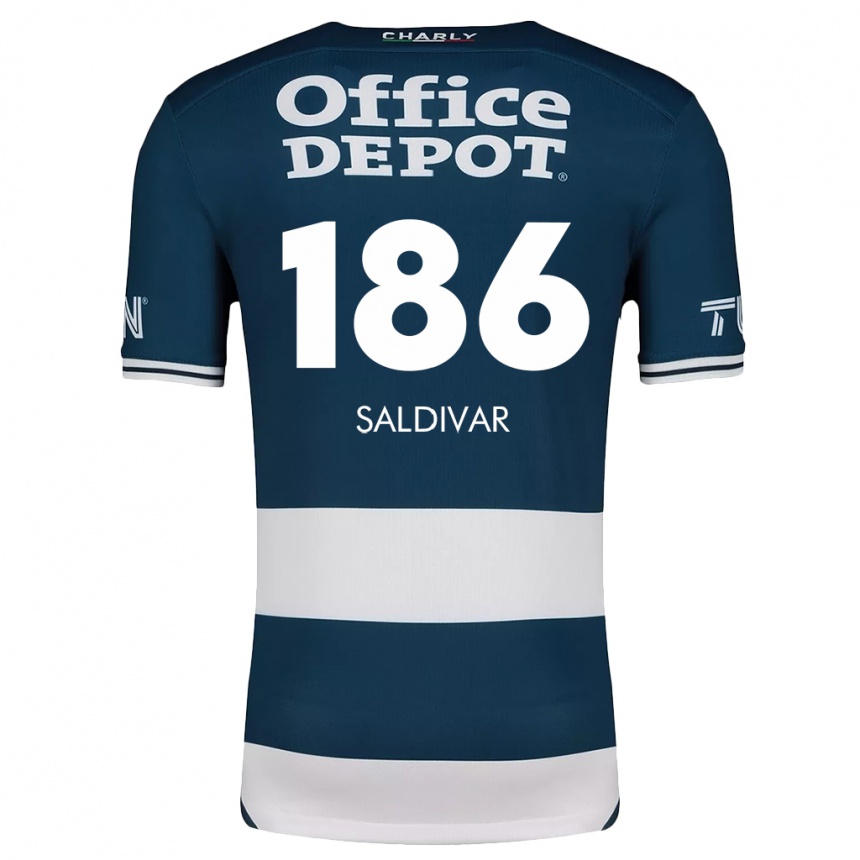 Vaikiškas José Saldívar #186 Mėlyna Balta Namų Marškinėliai 2024/25 T-Shirt