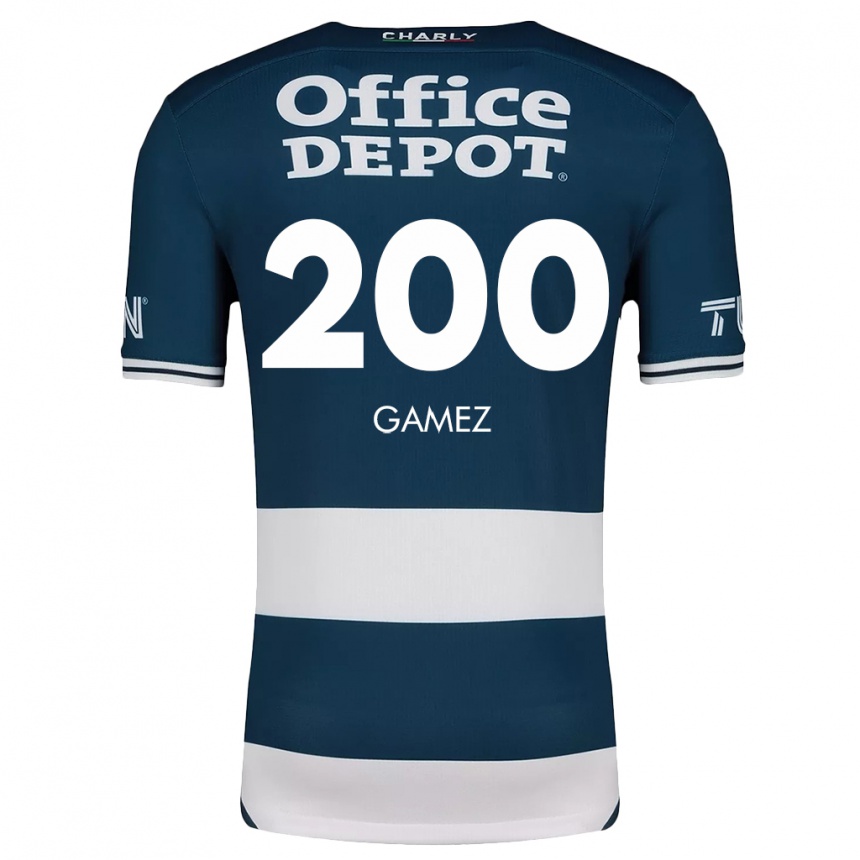 Vaikiškas Sergio Gámez #200 Mėlyna Balta Namų Marškinėliai 2024/25 T-Shirt