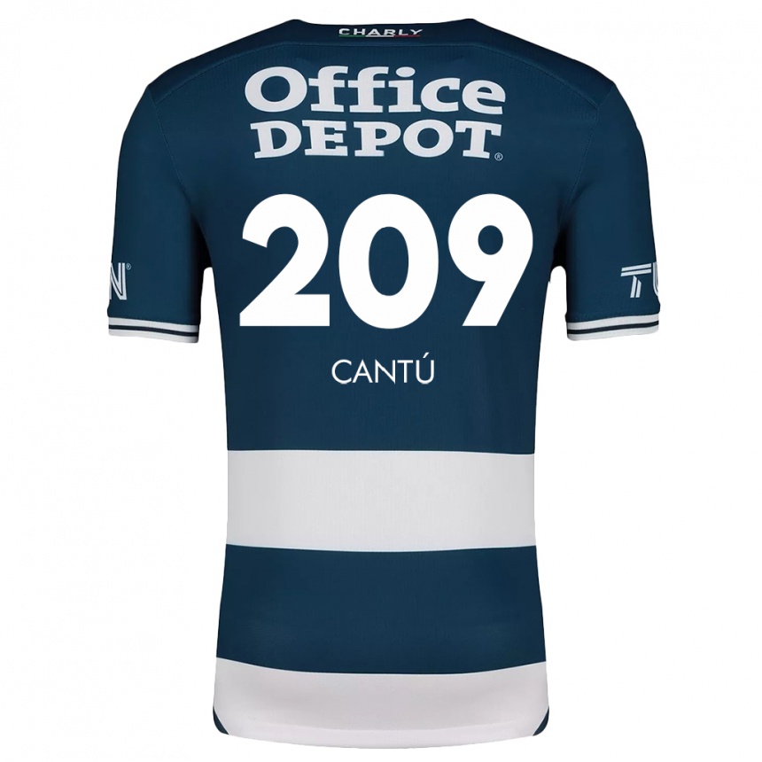 Vaikiškas Juan Cantú #209 Mėlyna Balta Namų Marškinėliai 2024/25 T-Shirt