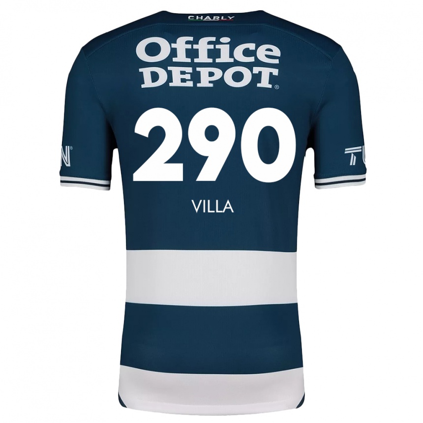 Vaikiškas Adrián Villa #290 Mėlyna Balta Namų Marškinėliai 2024/25 T-Shirt