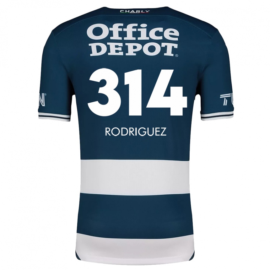 Vaikiškas Alan Rodríguez #314 Mėlyna Balta Namų Marškinėliai 2024/25 T-Shirt