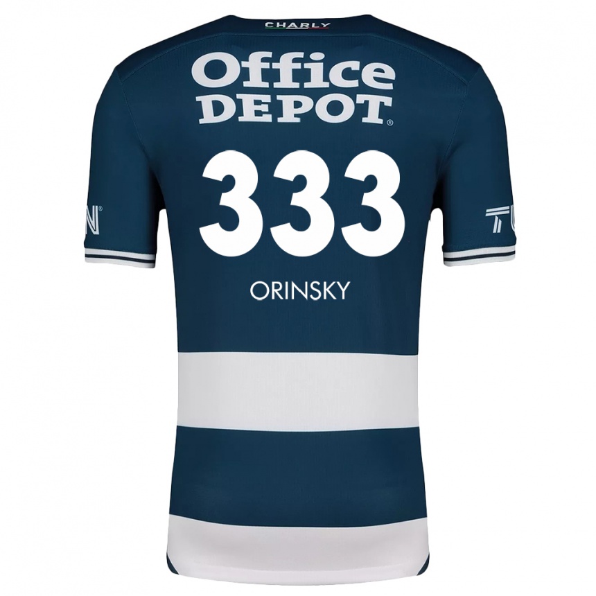 Vaikiškas Edson Orinsky #333 Mėlyna Balta Namų Marškinėliai 2024/25 T-Shirt