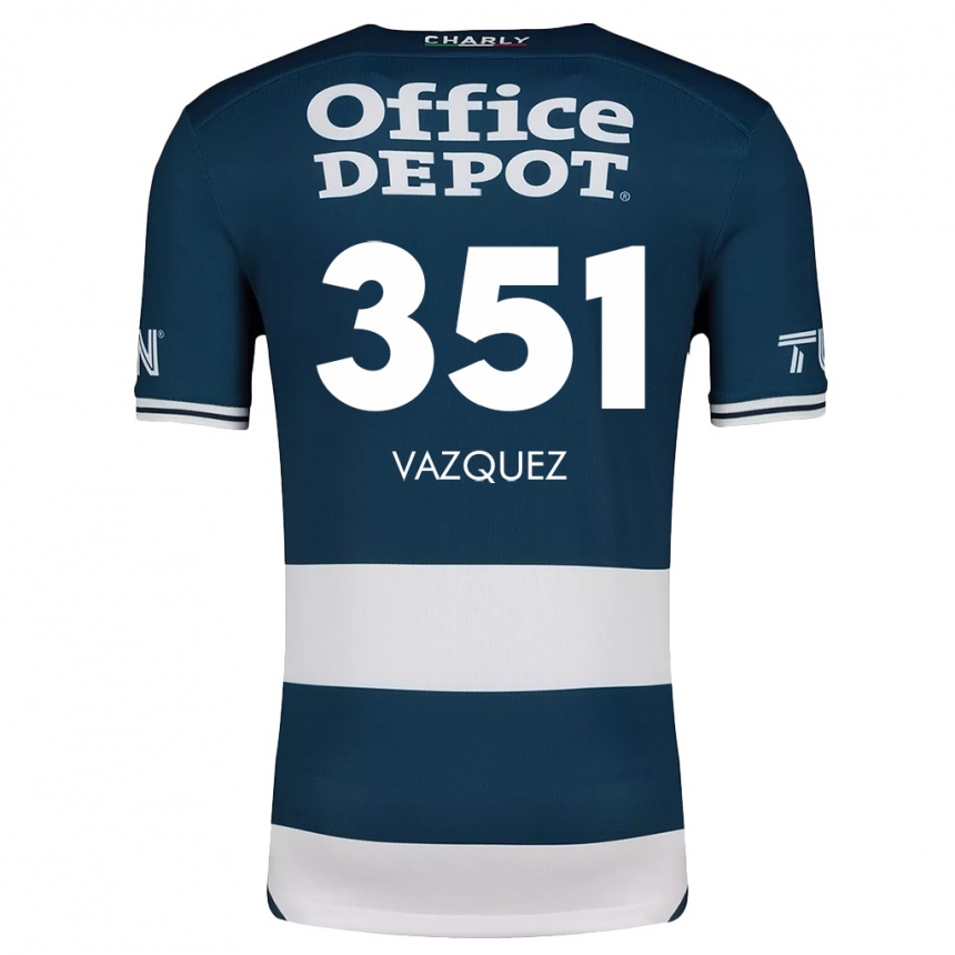 Vaikiškas Maximo Vázquez #351 Mėlyna Balta Namų Marškinėliai 2024/25 T-Shirt