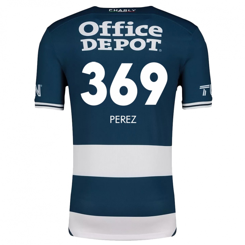 Vaikiškas Santiago Pérez #369 Mėlyna Balta Namų Marškinėliai 2024/25 T-Shirt