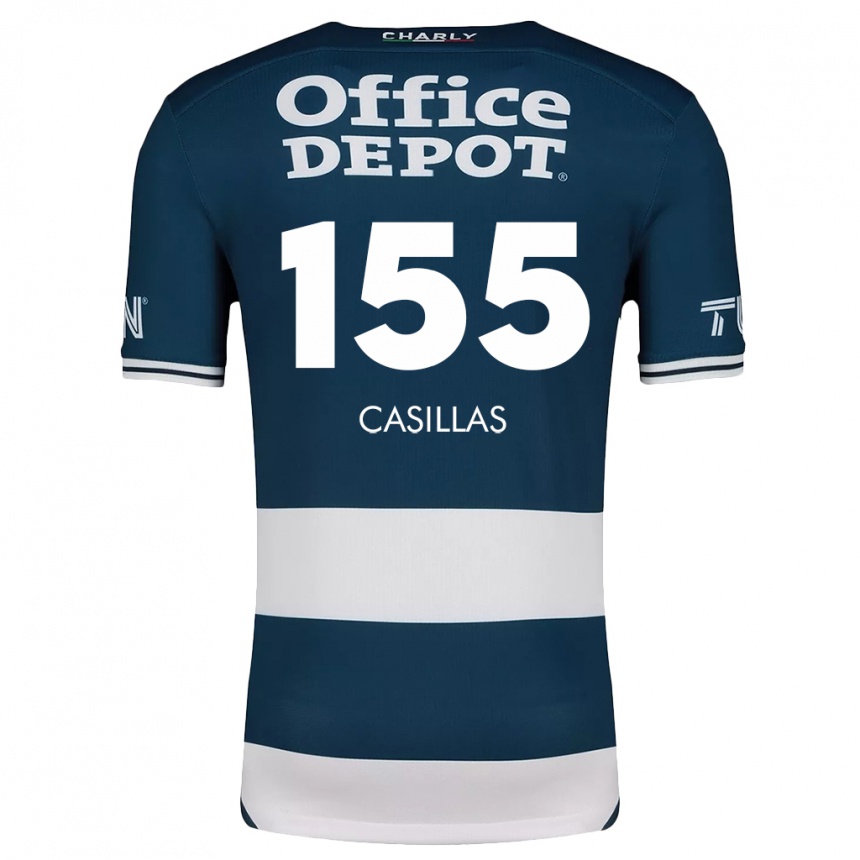 Vaikiškas Johan Casillas #155 Mėlyna Balta Namų Marškinėliai 2024/25 T-Shirt