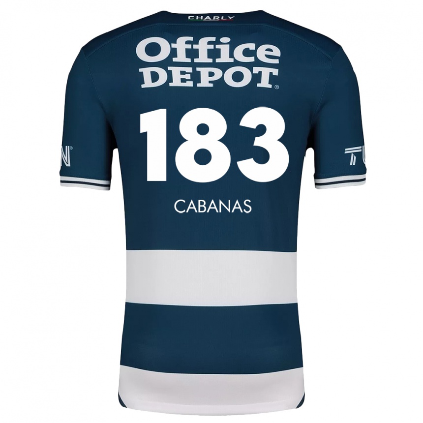 Vaikiškas Mauricio Cabañas #183 Mėlyna Balta Namų Marškinėliai 2024/25 T-Shirt