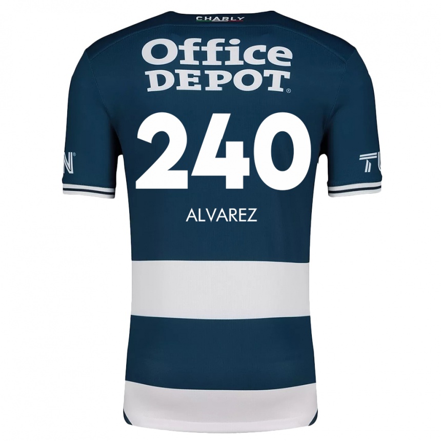 Vaikiškas Gael Álvarez #240 Mėlyna Balta Namų Marškinėliai 2024/25 T-Shirt