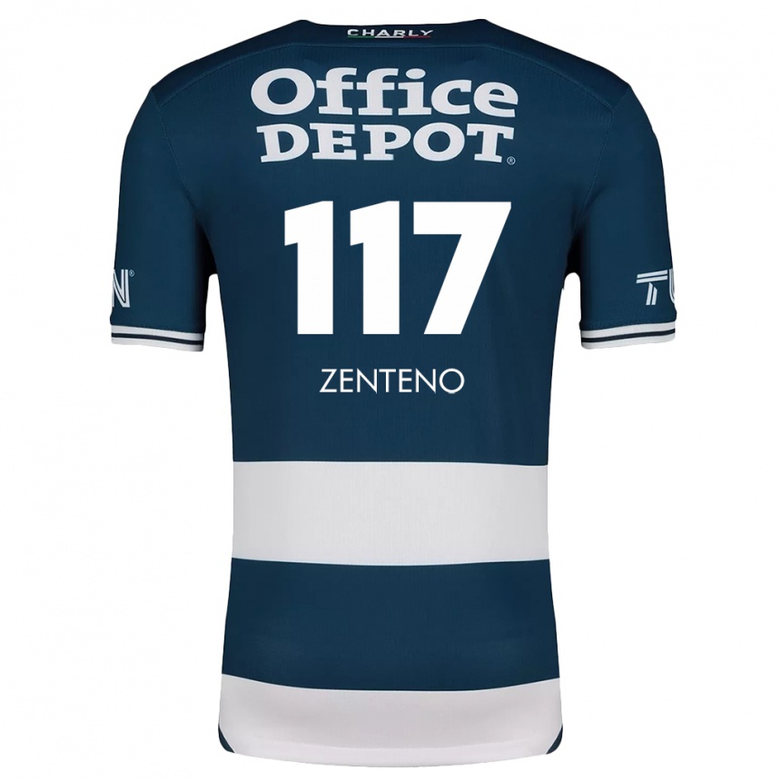 Vaikiškas Gustavo Zenteno #117 Mėlyna Balta Namų Marškinėliai 2024/25 T-Shirt