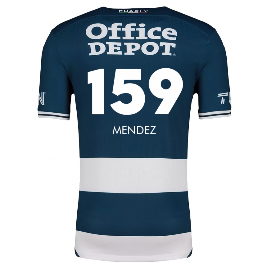 Vaikiškas Daniel Méndez #159 Mėlyna Balta Namų Marškinėliai 2024/25 T-Shirt