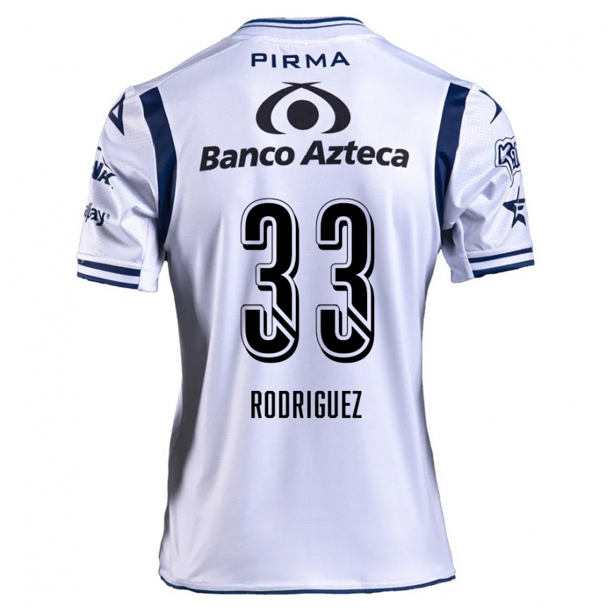 Vaikiškas Jorge Rodríguez #33 Balta Tamsiai Mėlyna Namų Marškinėliai 2024/25 T-Shirt