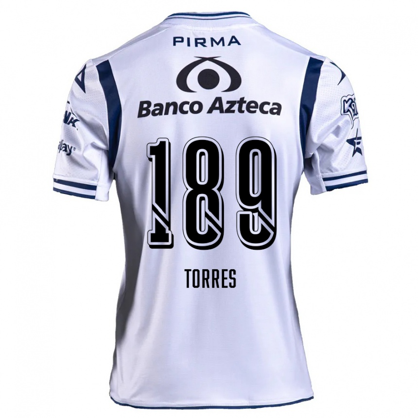 Vaikiškas Dylan Torres #189 Balta Tamsiai Mėlyna Namų Marškinėliai 2024/25 T-Shirt