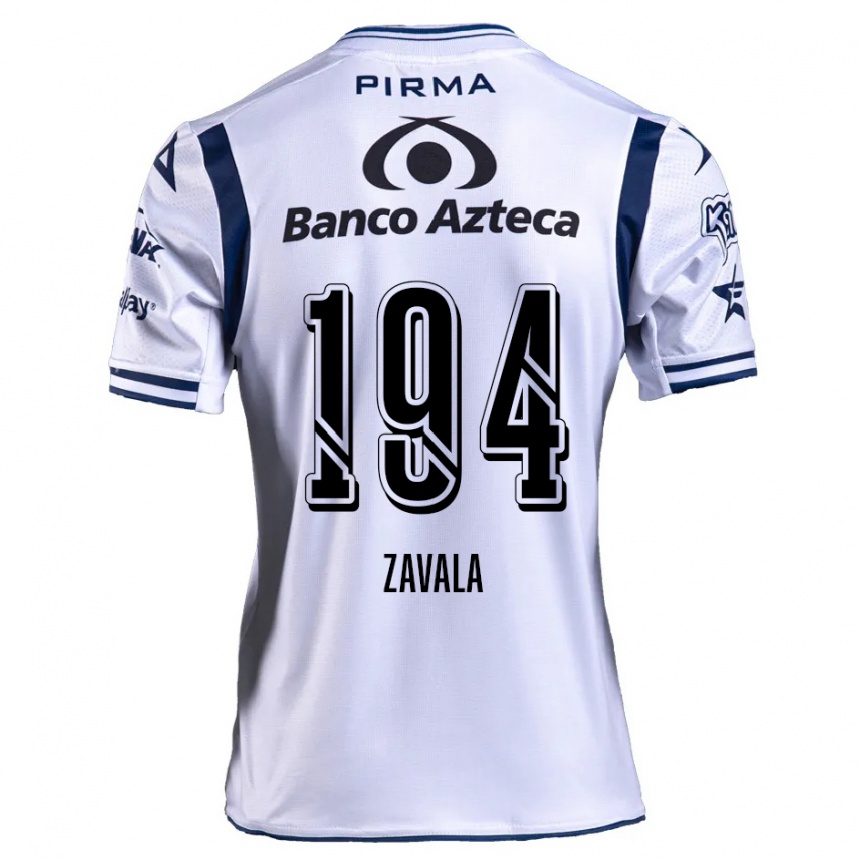 Vaikiškas Arath Zavala #194 Balta Tamsiai Mėlyna Namų Marškinėliai 2024/25 T-Shirt