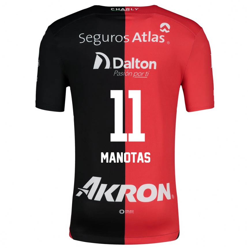 Vaikiškas Mauro Manotas #11 Raudona Juoda Namų Marškinėliai 2024/25 T-Shirt