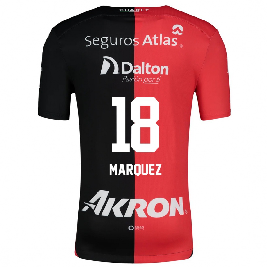 Vaikiškas Jeremy Márquez #18 Raudona Juoda Namų Marškinėliai 2024/25 T-Shirt