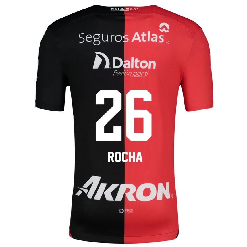 Vaikiškas Aldo Rocha #26 Raudona Juoda Namų Marškinėliai 2024/25 T-Shirt