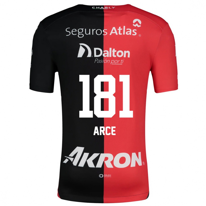 Vaikiškas Edson Arce #181 Raudona Juoda Namų Marškinėliai 2024/25 T-Shirt