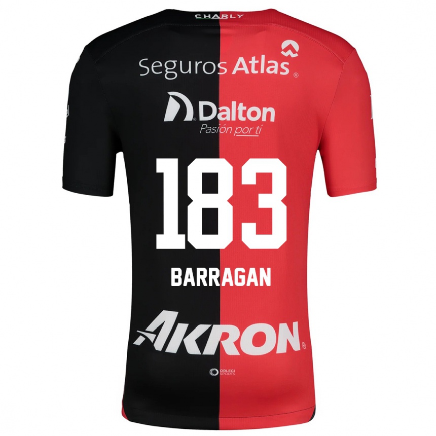 Vaikiškas Roberto Barragán #183 Raudona Juoda Namų Marškinėliai 2024/25 T-Shirt