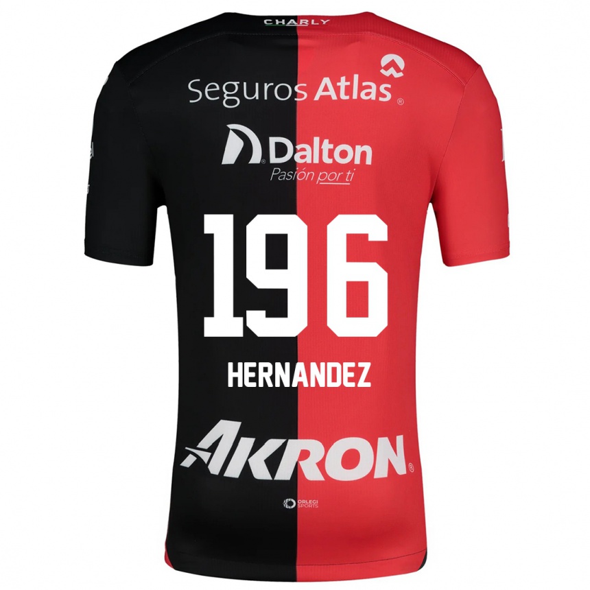 Vaikiškas Miguel Hernández #196 Raudona Juoda Namų Marškinėliai 2024/25 T-Shirt