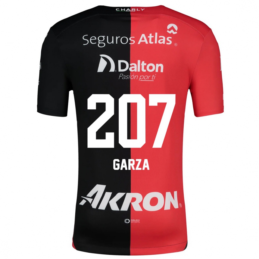 Vaikiškas Rodolfo Garza #207 Raudona Juoda Namų Marškinėliai 2024/25 T-Shirt