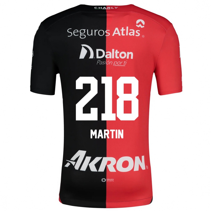 Vaikiškas Jorge San Martín #218 Raudona Juoda Namų Marškinėliai 2024/25 T-Shirt